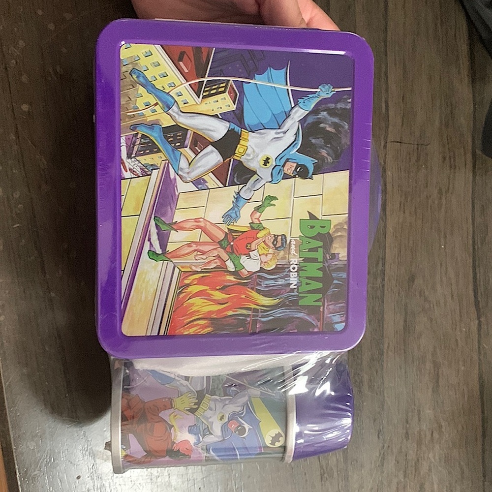 Vintage 1999 Hallmark Batman and Robin School Days Mini Lunchbox Limited Edition